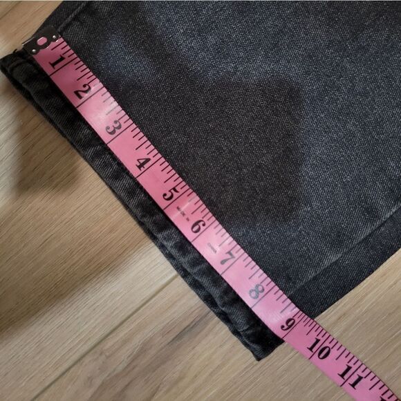 NWT Wide Leg High Rise Ankle Crop Black Jeans - Picture 12 of 12